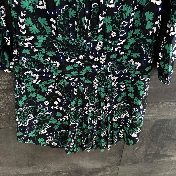 VERONICA BEARD Elm Printed Shirt Dress Victorian Vine 100% silk Size 0 - Picture 11 of 12